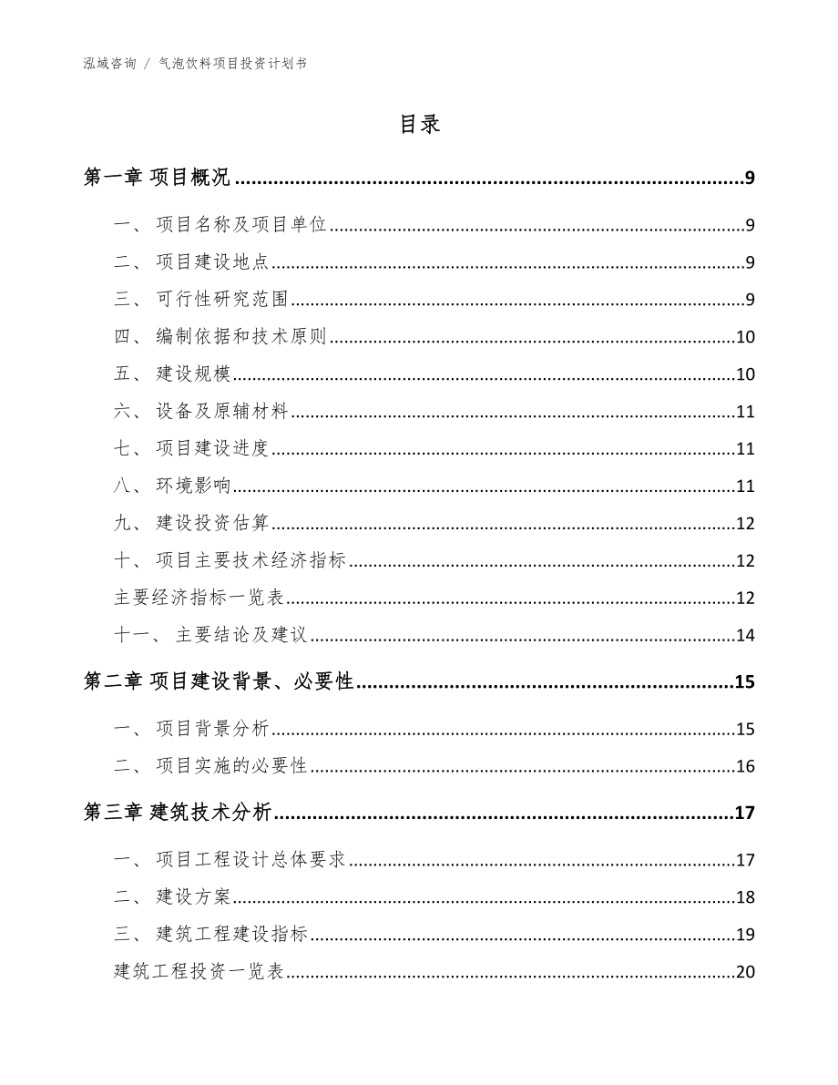 气泡饮料项目投资计划书模板参考_第2页