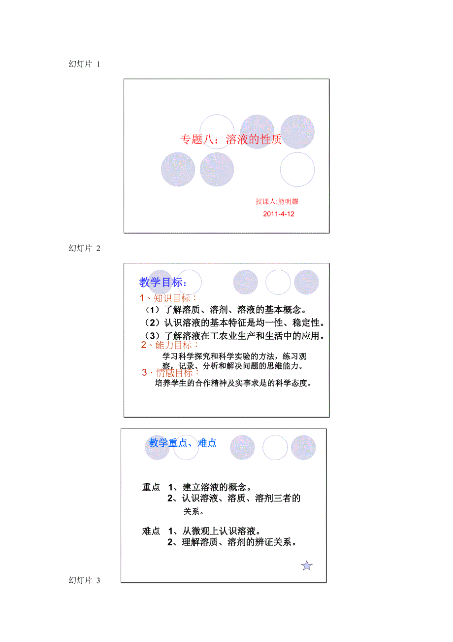 初三化学溶液专题教案_第1页