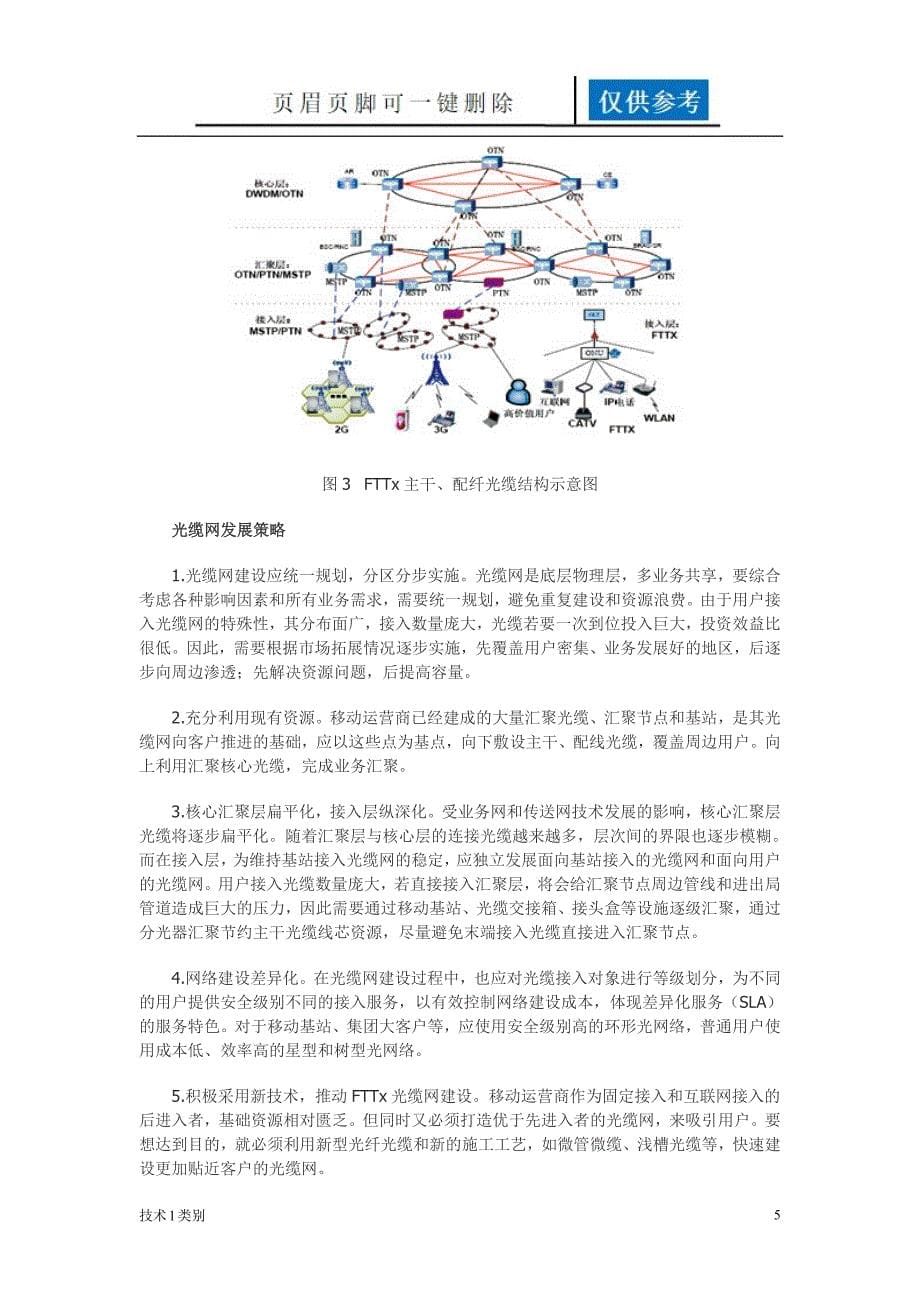 移动运营商全业务背景下本地光缆网架构运用学习_第5页