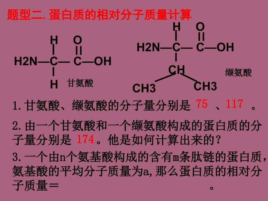 蛋白质计算题ppt课件_第5页