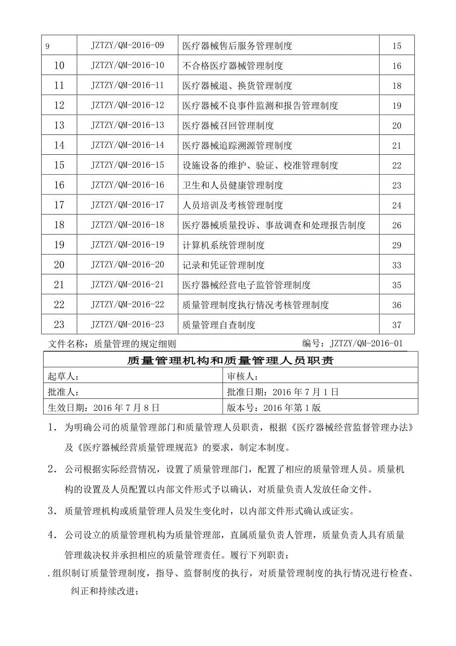 医疗器械质量管理制度全套_第2页