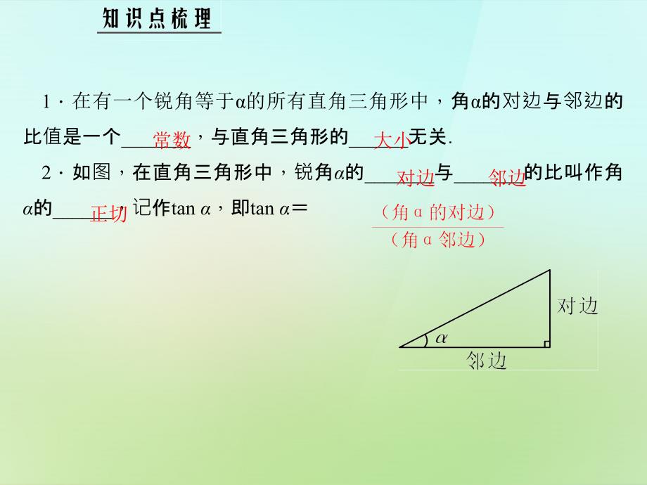 2022-2023学年九年级数学上册4.2正切习题课件新版湘教版_第2页