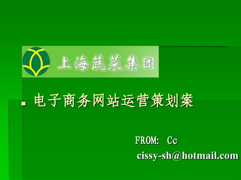 上海蔬菜集团电子商务网站运营策划案_第1页