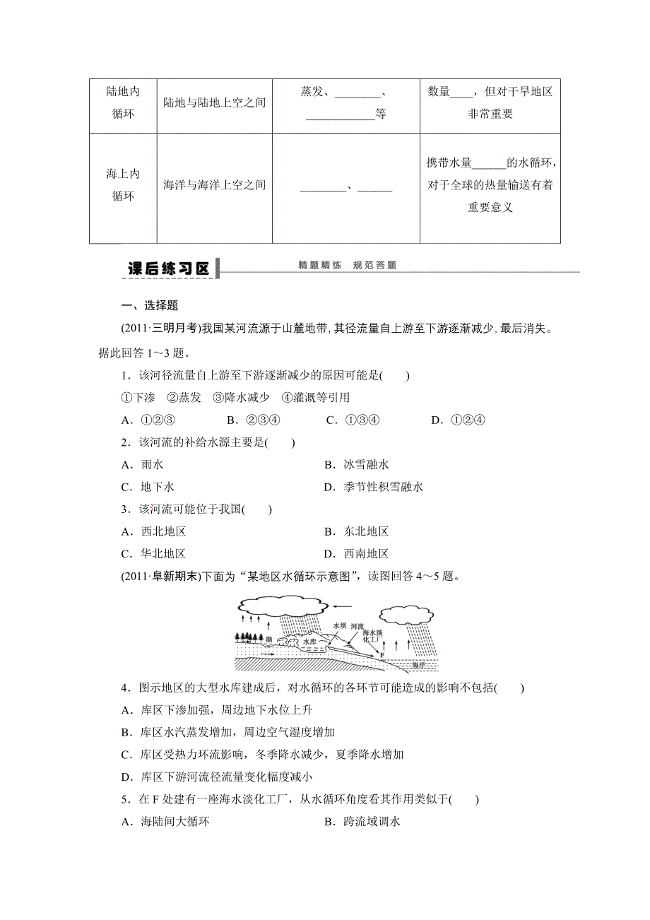 学案------自然界的水循环.doc_第4页