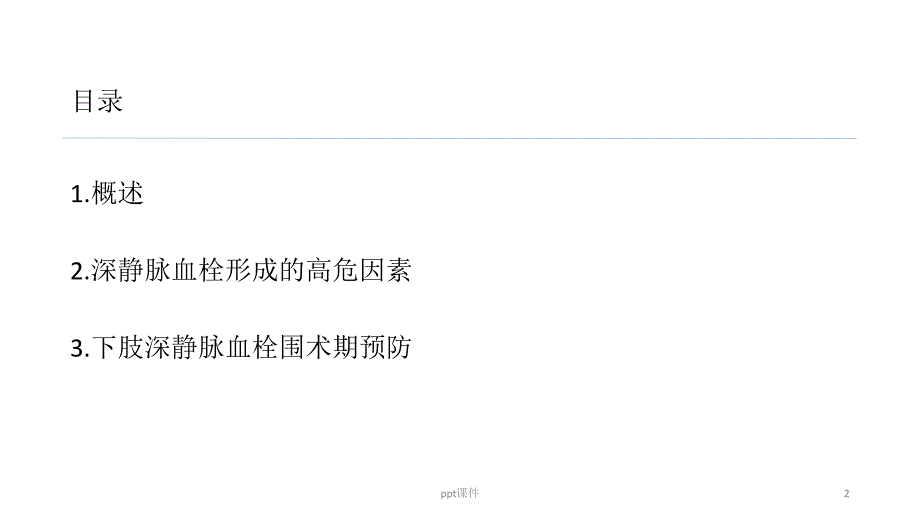 围术期下肢深静脉血栓预防的术中护理课件_第2页