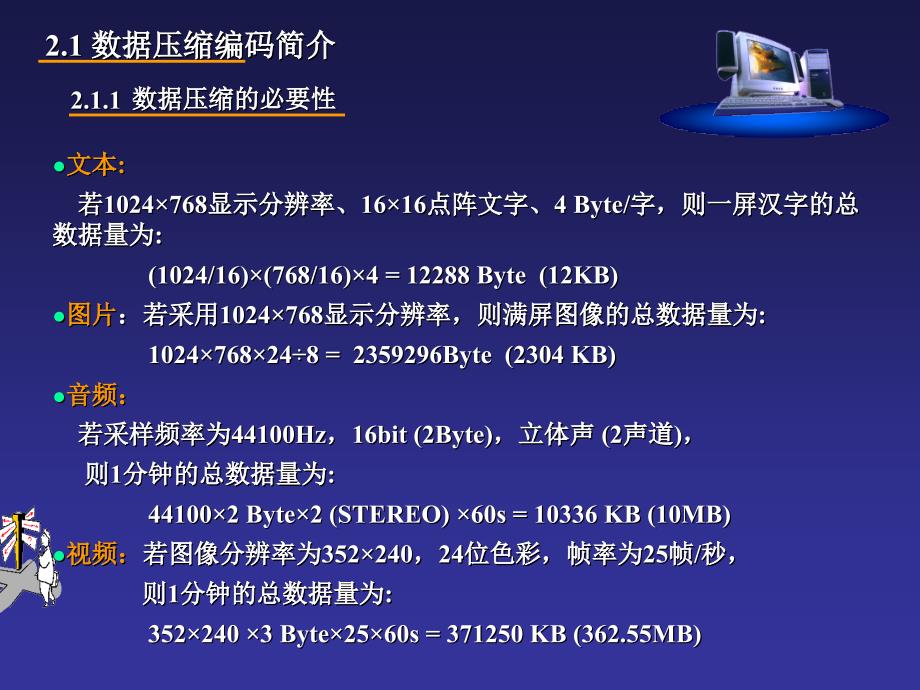 多媒体数据压缩编码介绍(ppt-77页)课件_第2页