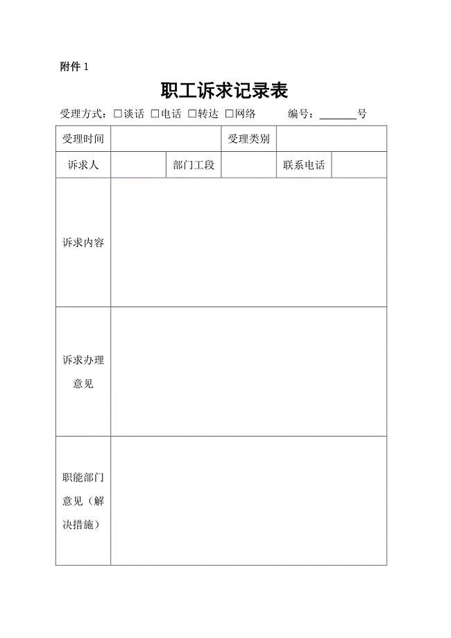 职工诉求业务办理表.doc