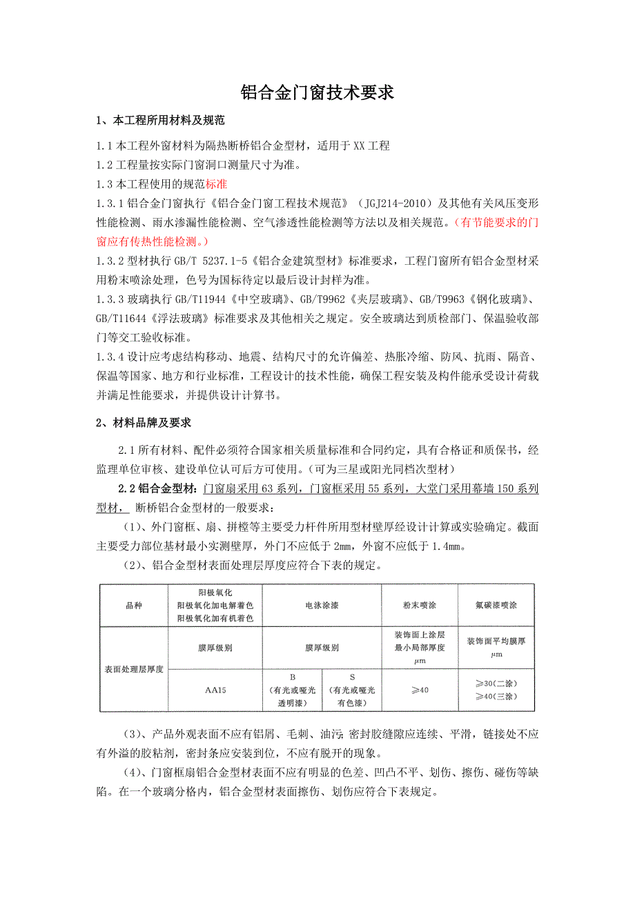 铝合金门窗技术要求(精品)_第1页