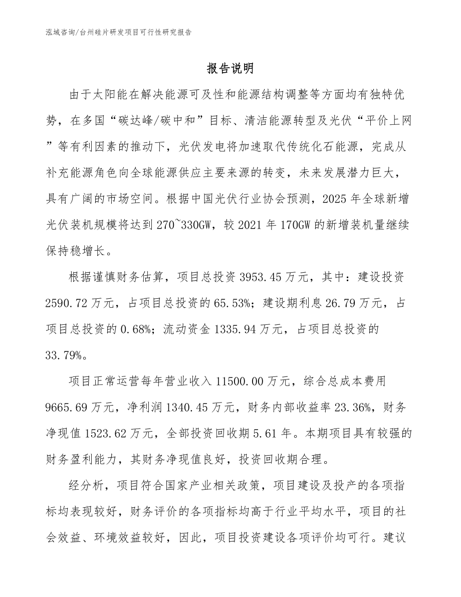 台州硅片研发项目可行性研究报告_第2页