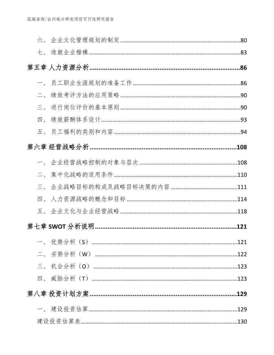 台州硅片研发项目可行性研究报告_第5页