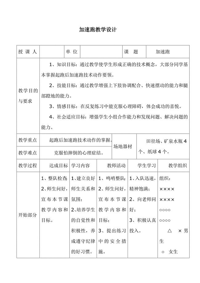 加速跑教学设计