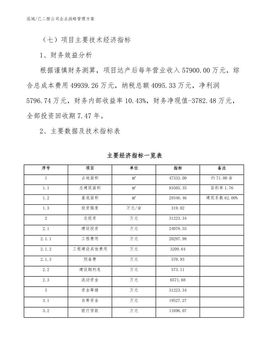 己二胺公司企业战略管理方案_参考_第5页