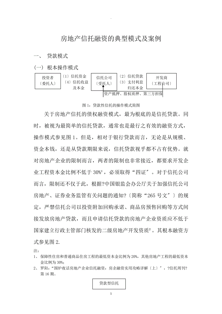 房地产信托融资典型模式和案例_第1页