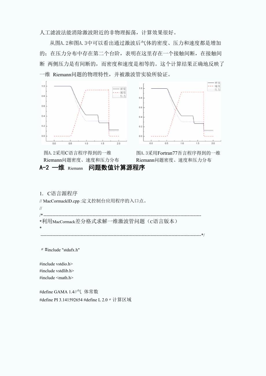 一维黎曼问题数值解与计算程序_第3页