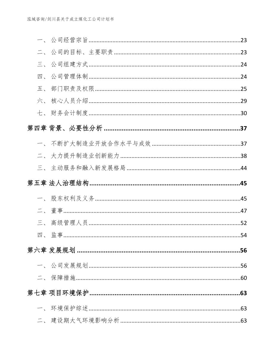 剑川县关于成立煤化工公司计划书_第4页