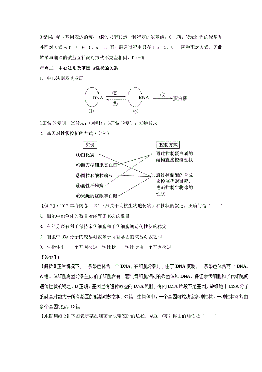 专题18基因的表达及对性状的控制讲高考生物一轮复习讲练测_第4页