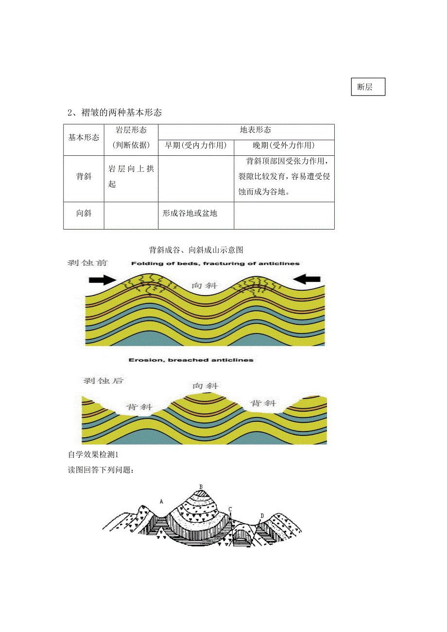 新编鲁教版地理必修一一师一优课必修一教学设计：2.1岩石圈与地表形态4_第2页