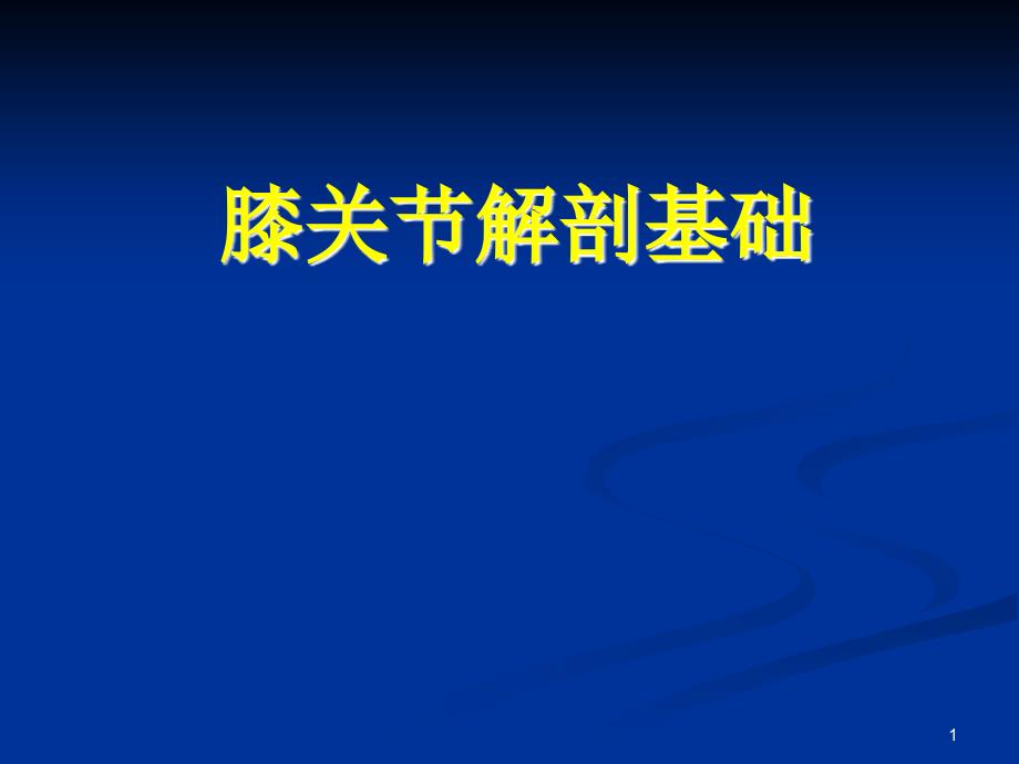 膝关节解剖基础课件_第1页