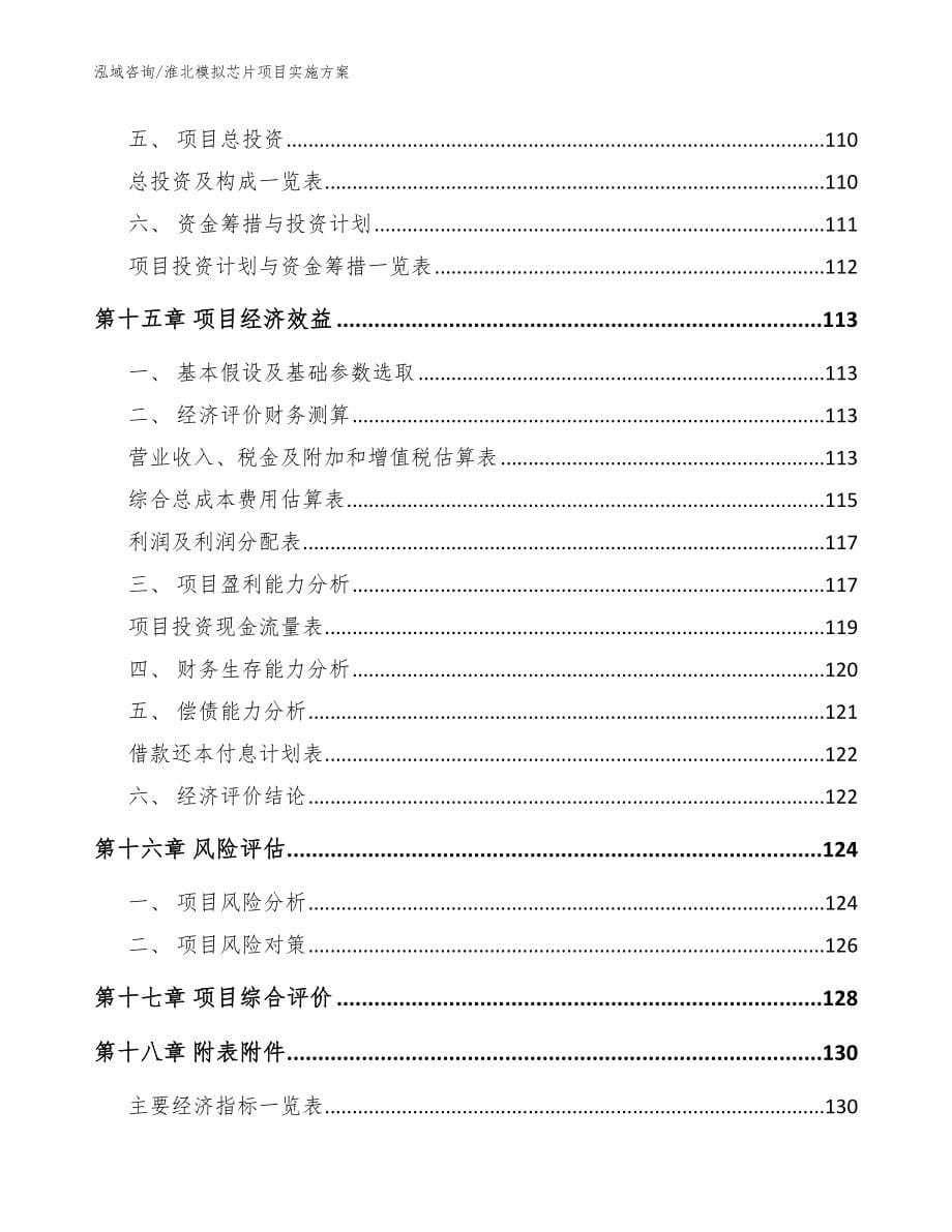 淮北模拟芯片项目实施方案范文_第5页