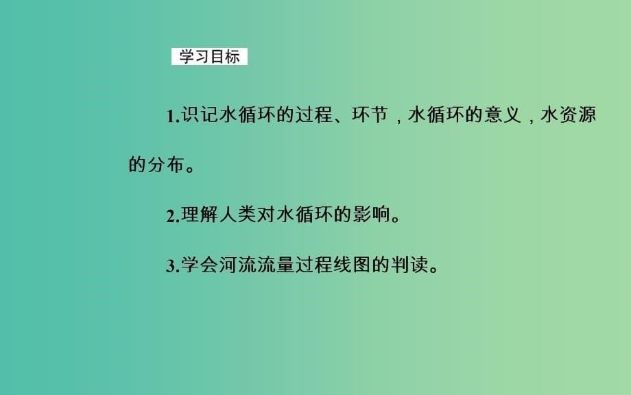 2019高考地理一轮复习 第一部分 第四单元 地球上的水 第1讲 自然界的水循环和水资源的合理利用课件.ppt_第5页