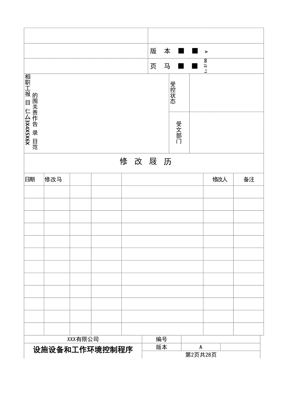 设施设备和工作环境控制程序_第1页