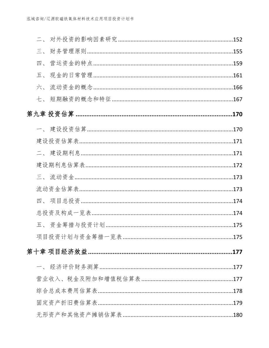 辽源软磁铁氧体材料技术应用项目投资计划书参考范文_第5页