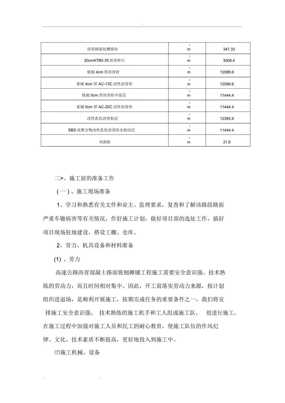 沥青路面铣刨摊铺工程施工组织设计方案_第4页