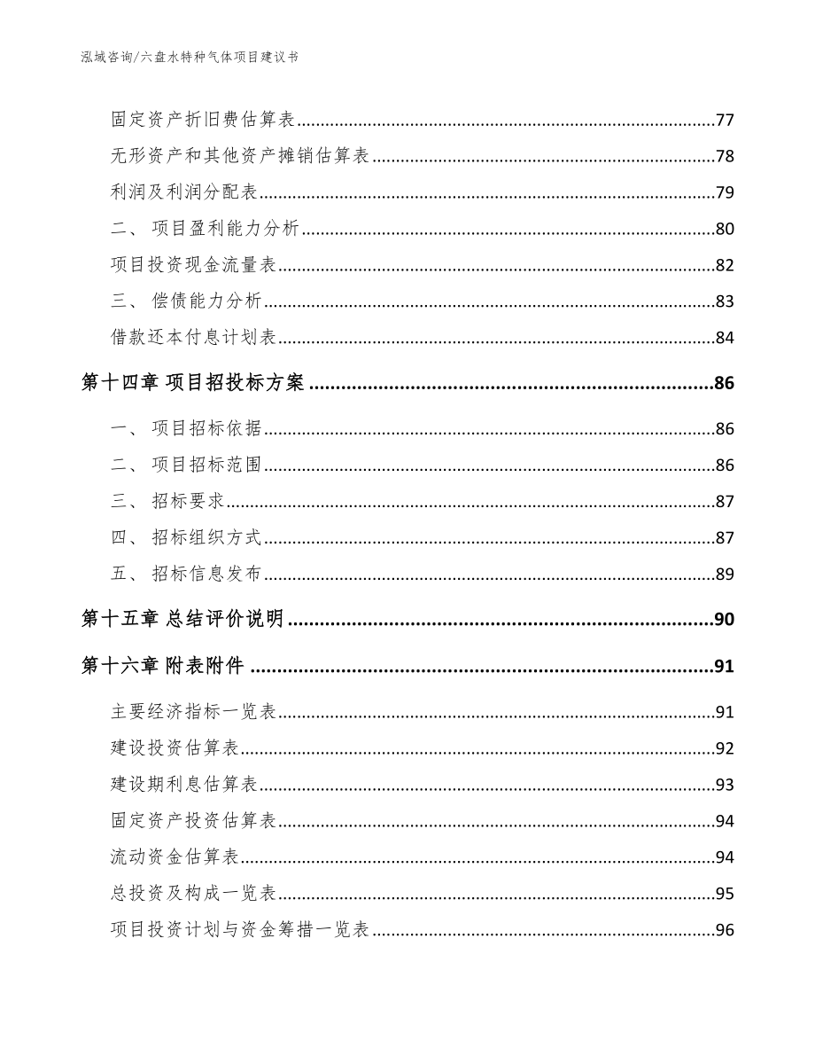 六盘水特种气体项目建议书（范文模板）_第5页