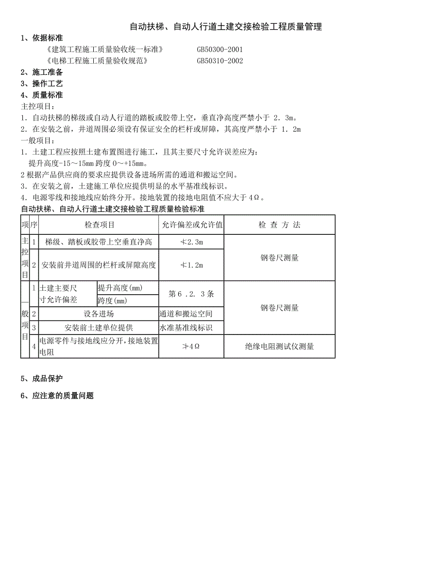 11 自动扶梯、自动人行道土建交接检验分项工程质量管理_第1页