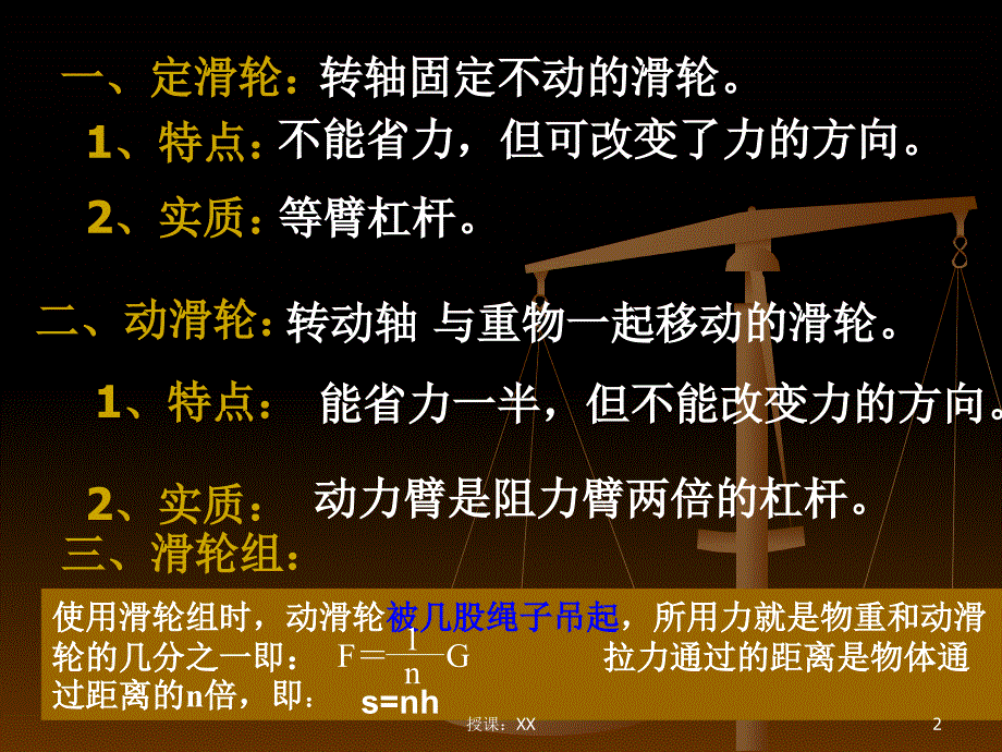 滑轮轮轴和斜面课堂PPT_第2页