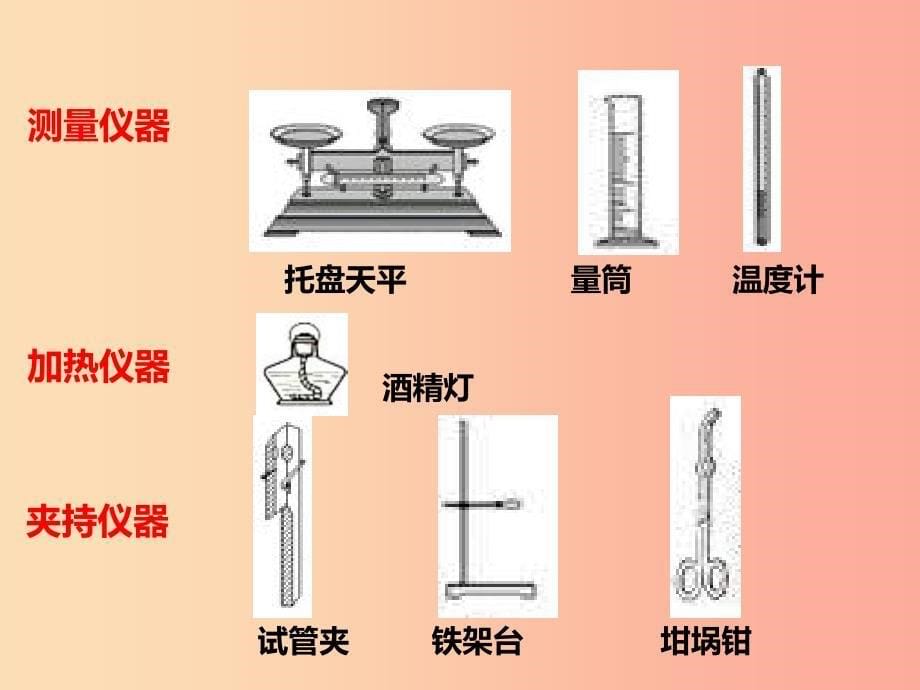 山西省2019届中考化学复习 课时2 认识常用的仪器与基本操作课件.ppt_第5页