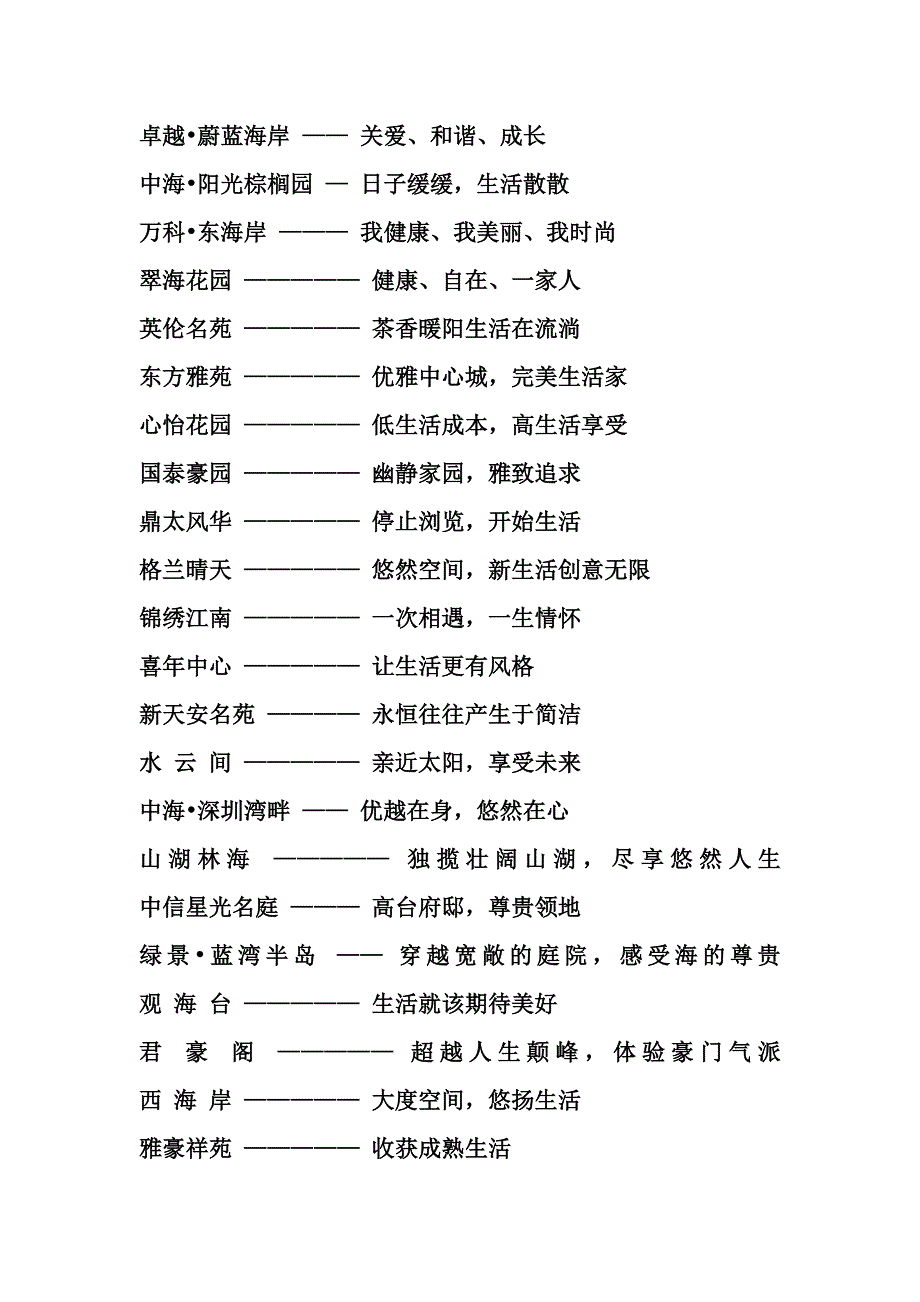 房地产广告语slogan集锦_第4页