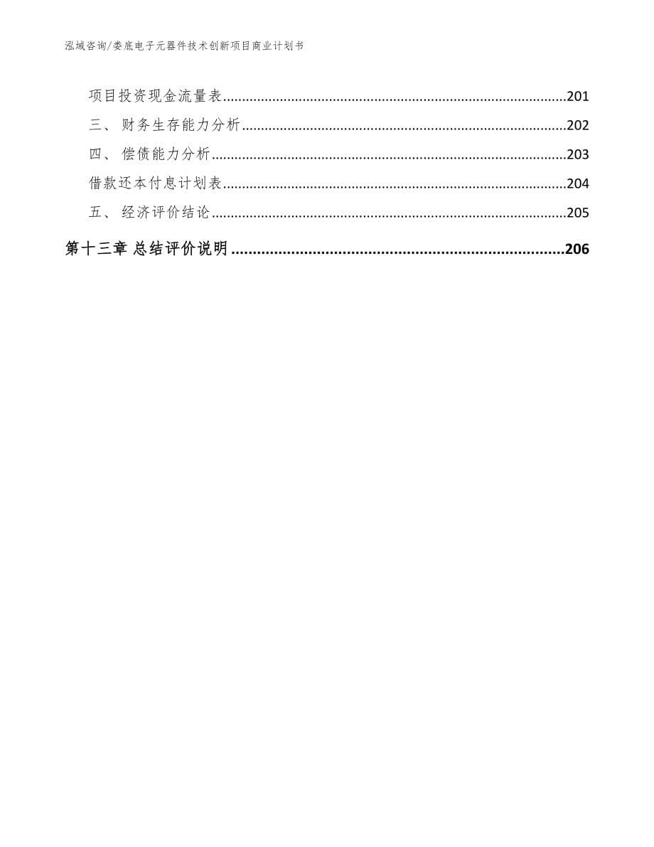 娄底电子元器件技术创新项目商业计划书_模板范本_第5页