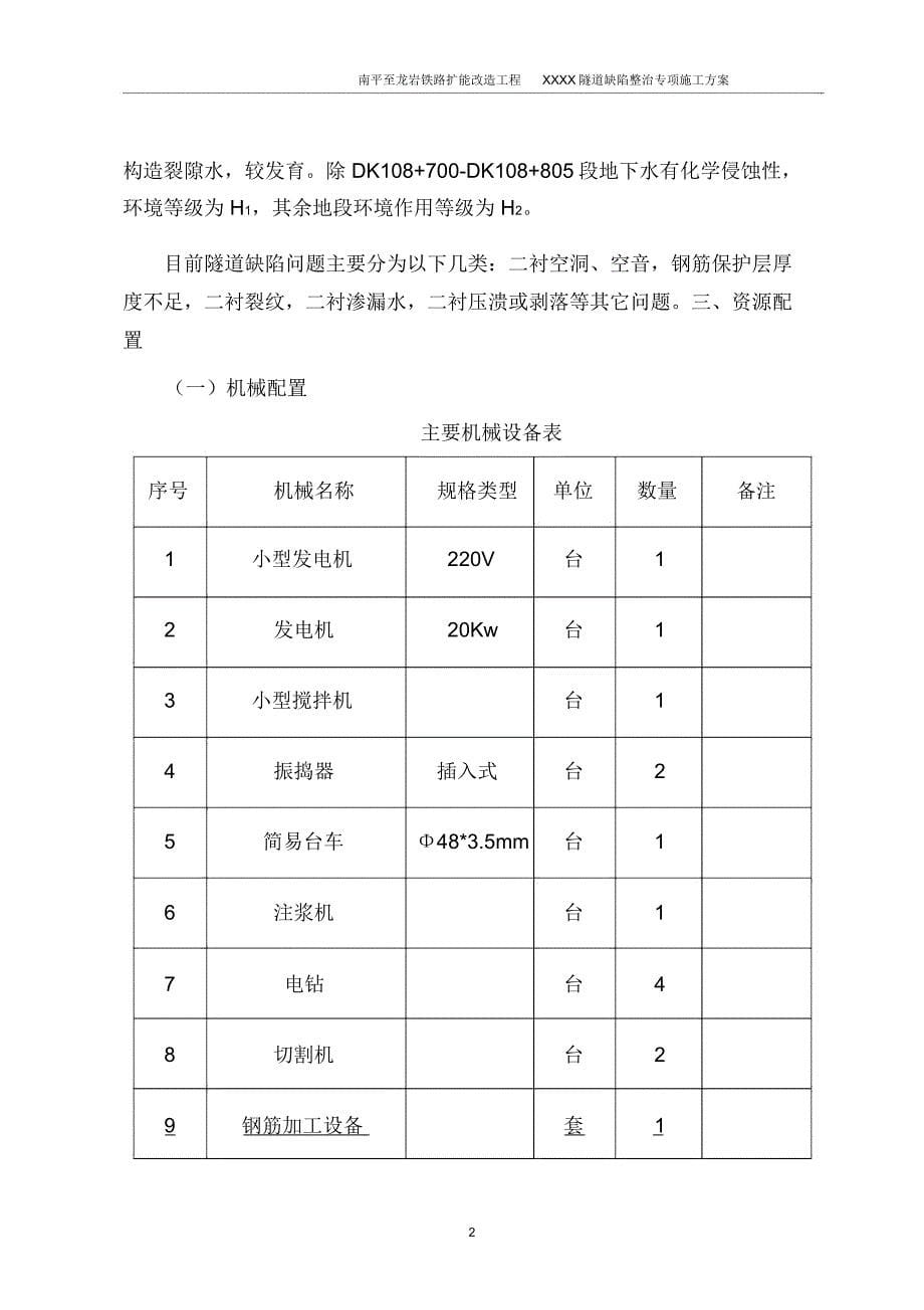 隧道缺陷整治专项施工方案_第5页