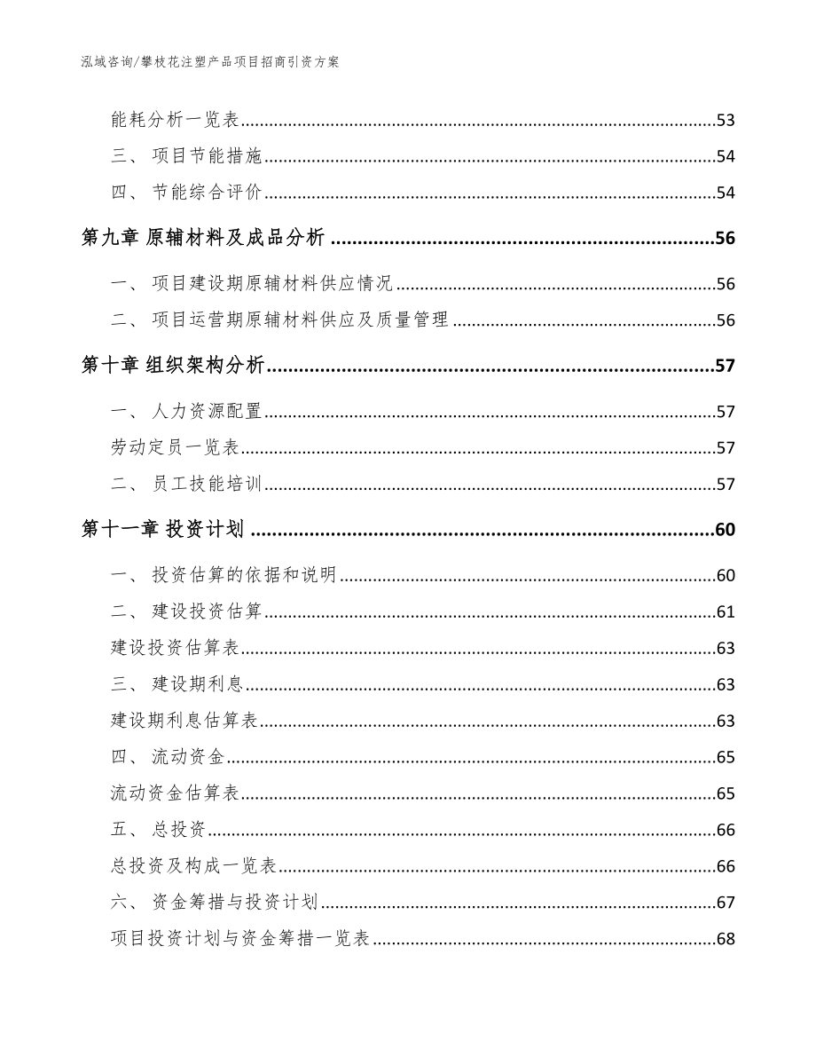 攀枝花注塑产品项目招商引资方案_模板参考_第4页