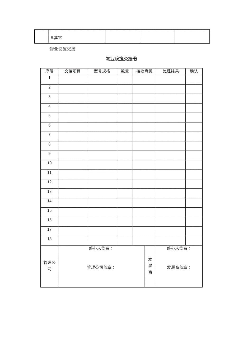 物业移交项目表.doc_第5页