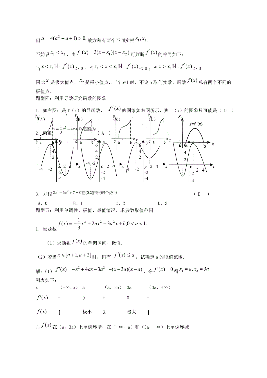 高中数学高考导数题型分析及解题方法_第4页