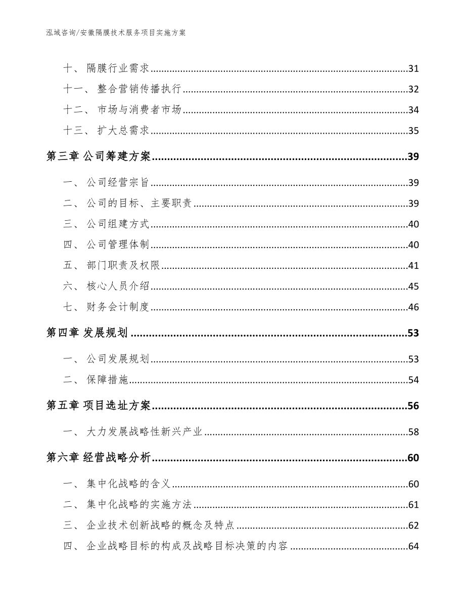 安徽隔膜技术服务项目实施方案（参考模板）_第2页