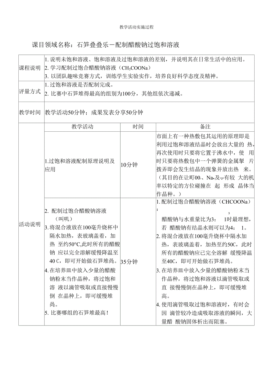 配制醋酸钠过饱和溶液_第1页