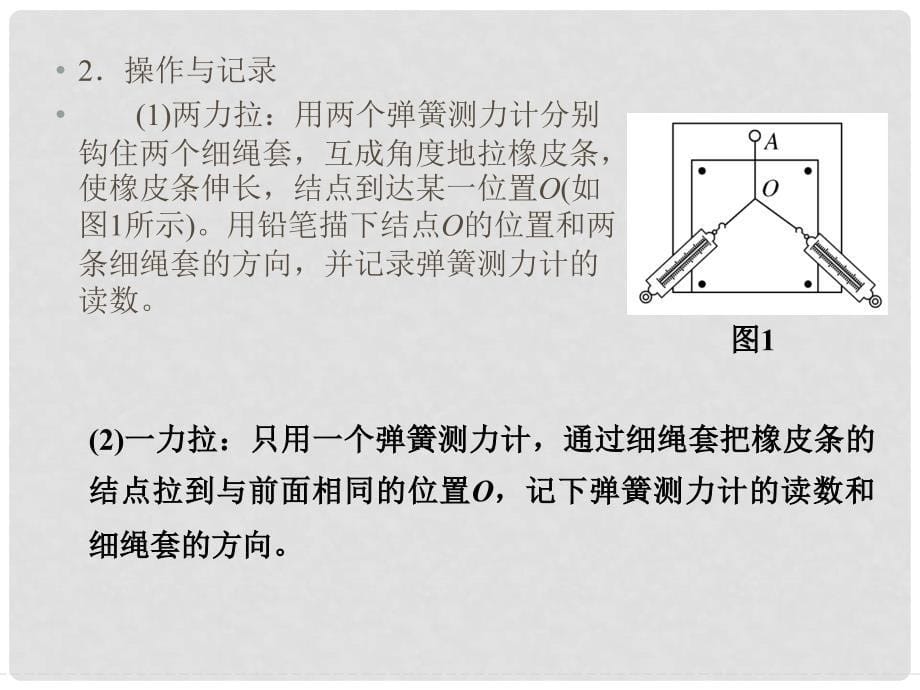 高中物理 第三章 相互作用 实验：探究求合力的方法课件 新人教版必修1_第5页