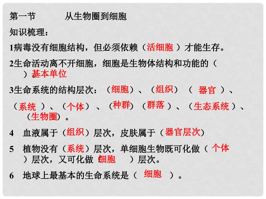 高中生物：第一章 走进细胞 复习课件新人教版必修1_第3页