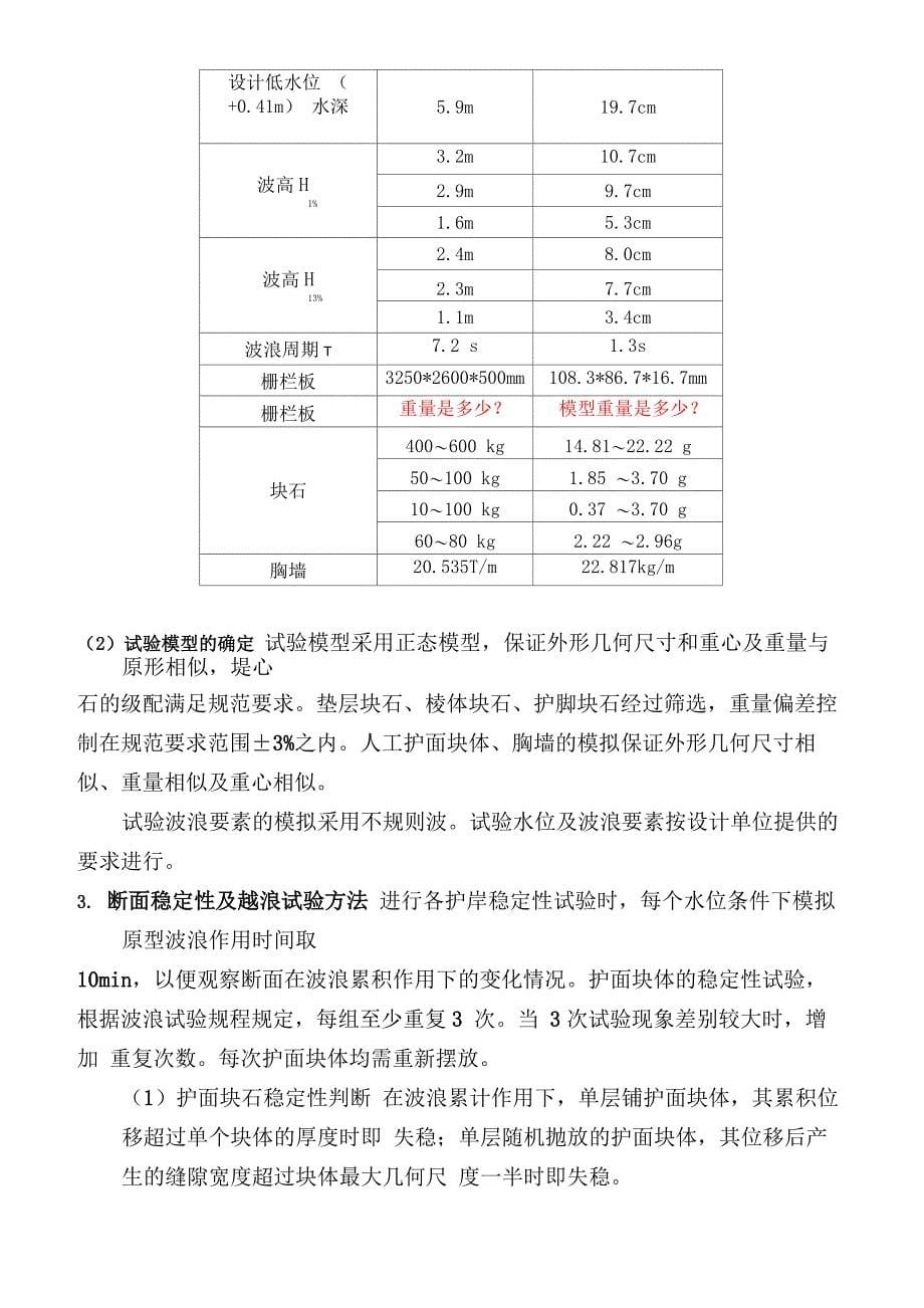 试验三 斜坡式防波堤试验2013_第5页