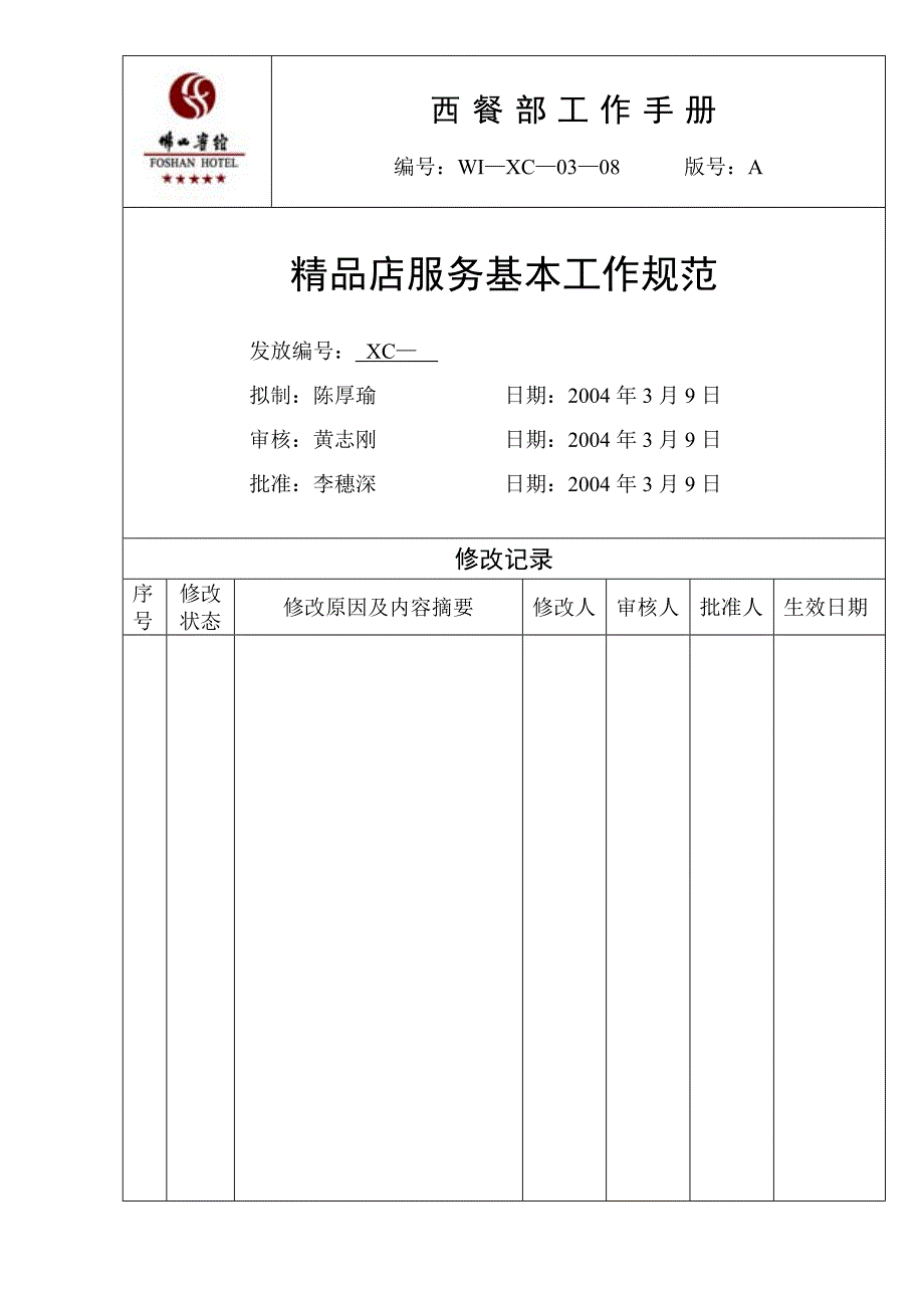 WIXC0308精品店基本工作规范_第1页