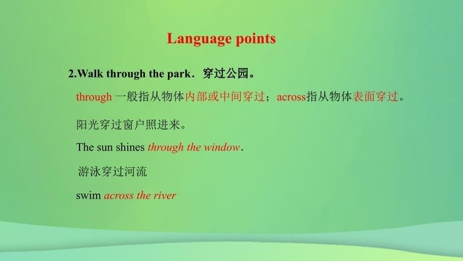 2018年秋季八年级英语上册 Unit 4 My Neighbourhood Lesson 21 Eat a Donut and Turn Right预习课件 （新版）冀教版_第5页