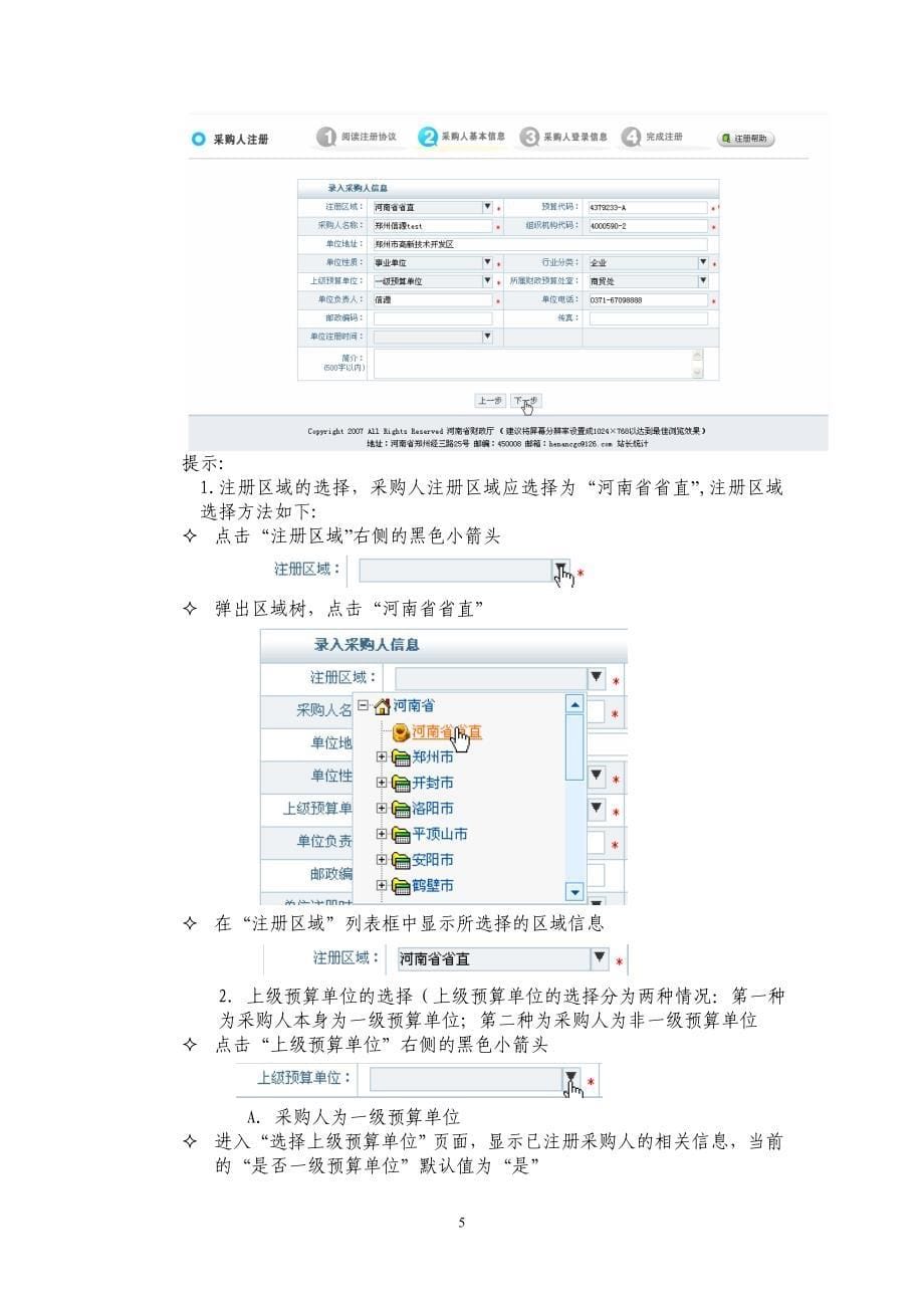 河南省电子化政府采购项目操作说明.doc_第5页