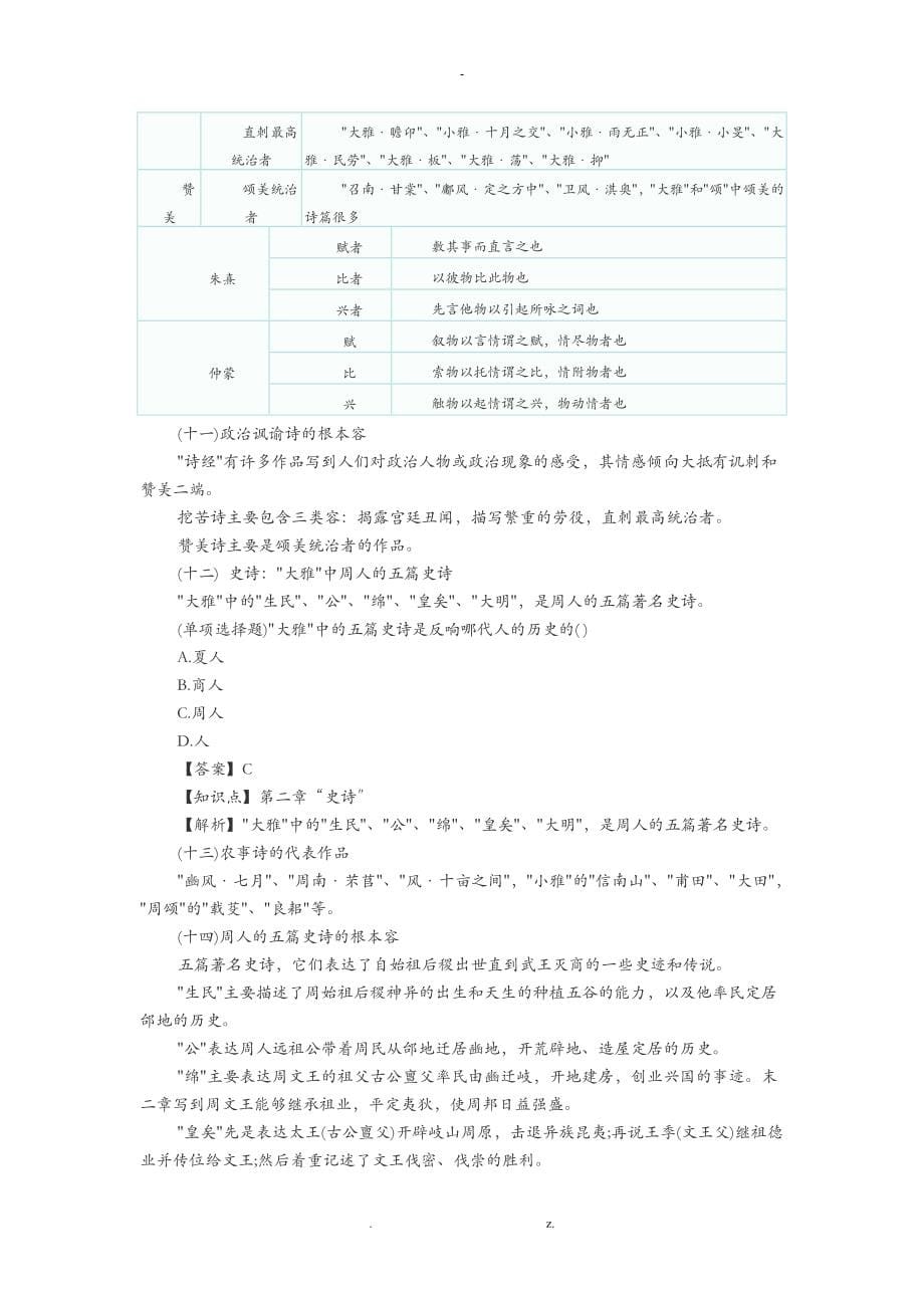 自考中国古代文学史一核心考点讲义_第5页