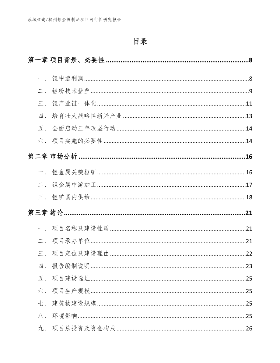 柳州钽金属制品项目可行性研究报告_第2页