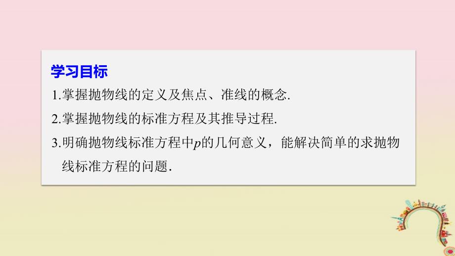 高中数学第二章圆锥曲线与方程2.4.1抛物线的标准方程课件苏教版选修11_第2页