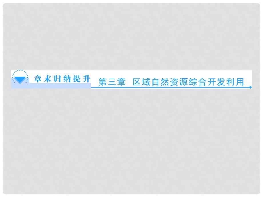 高中地理 第三章 区域自然资源综合开发利用归纳提升课件 新人教版必修3_第1页