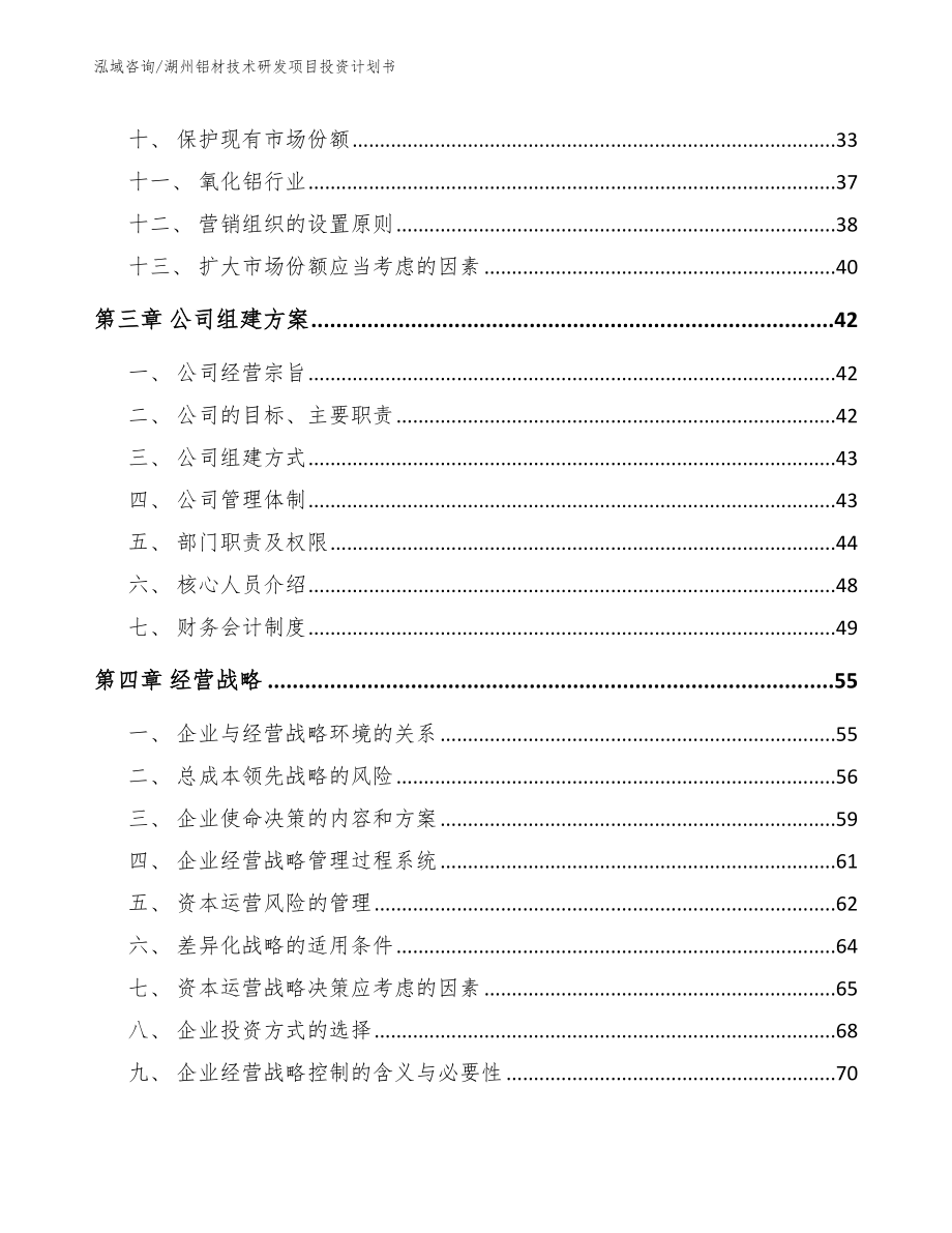 湖州铝材技术研发项目投资计划书_范文_第2页